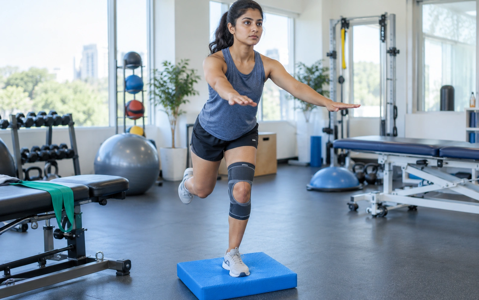 Athlete doing physiotherapy after ACL surgery in Delhi NCR